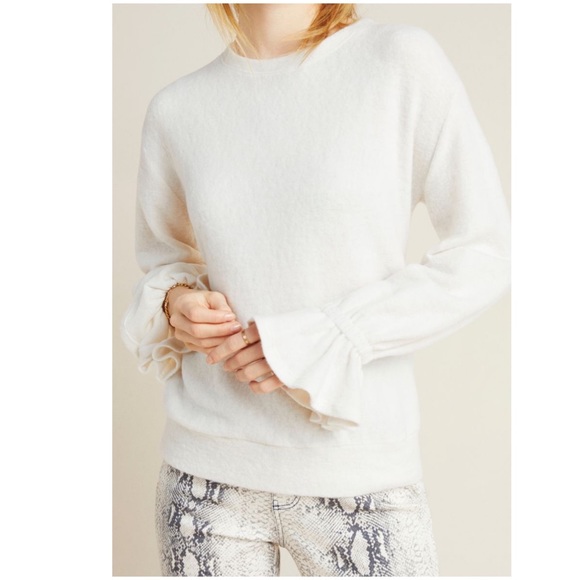 Anthropologie Sweaters - Anthropologie NWT Sasha Hacci Top Sweater White MP